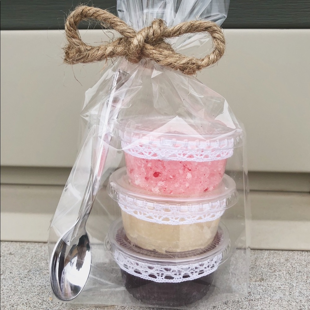 Homemade trio pack sugar lip scrub